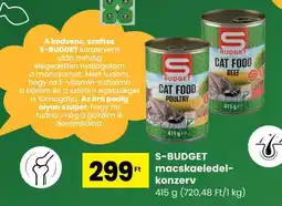 Spar S-BUDGET macskaeledel konzerv ajánlat