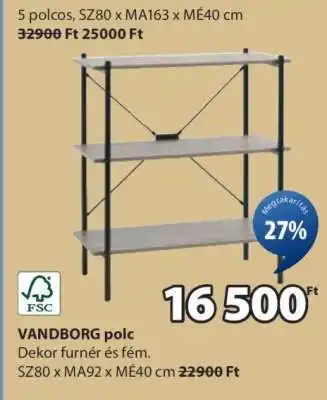 JYSK VANDBORG polc ajánlat
