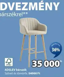 JYSK ADSLEV bárszék ajánlat