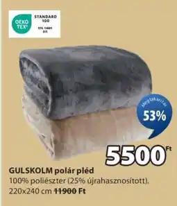 JYSK GULSKOLM polár pléd ajánlat