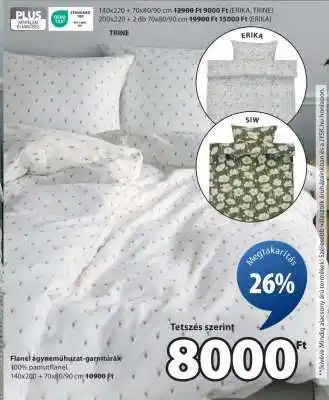 JYSK FLANEL ÁGYNEMŰHUZAT-GARNITÚRÁK ajánlat