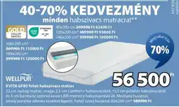 JYSK WELLPUR KVITA GF85 fehér habszivacs matrac ajánlat