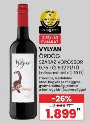 Spar Vylyan Ördög Száraz Vörösbor ajánlat