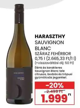 Spar Haraszthy Sauvignon Blanc ajánlat
