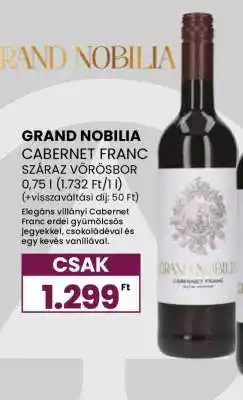 Spar Grand Nobilia Cabernet Franc ajánlat