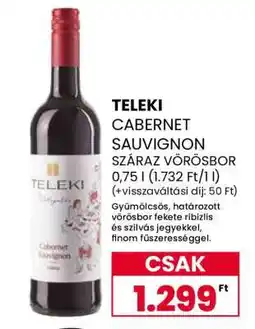 Spar Teleki Cabernet Sauvignon Száraz Vörösbor ajánlat