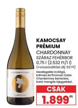 Spar KAMOCSAY PRÉMIUM CHARDONNAY ajánlat