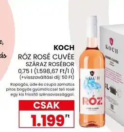 Spar Koch Róz Rosé Cuvée Száraz Rosébor ajánlat