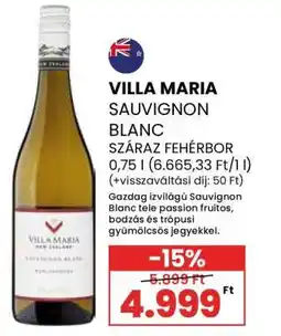 Spar Villa Maria Sauvignon Blanc ajánlat
