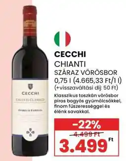 Spar Cecchi Chianti Száraz Vörösbor ajánlat