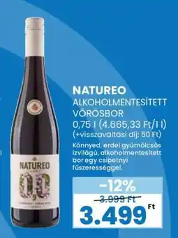 Spar NATUREO ALKOHOLMENTESÍTETT VÖRÖSBOR ajánlat