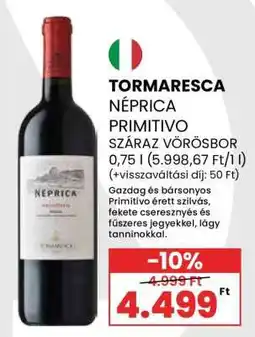 Spar Tormaresca Neprica Primitivo ajánlat