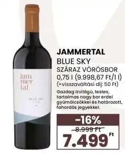 Spar Jammertal Blue Sky Száraz Vörösbor ajánlat