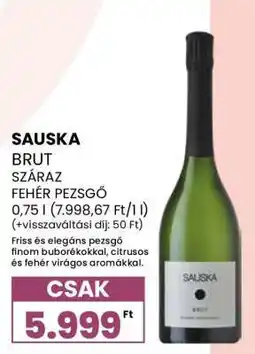 Spar Sauska Brut Száraz Fehér Pezsgő ajánlat