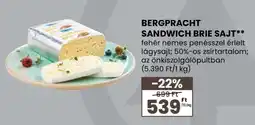 Spar BERGPACHT SANDWICH BRIE SAJT ajánlat