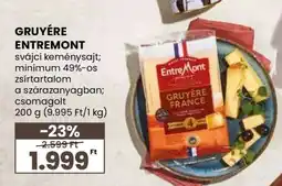 Spar GRUYÉRE ENTREMONT ajánlat