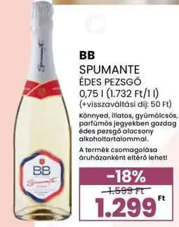 Spar BB Spumante Édes Pezsgő ajánlat