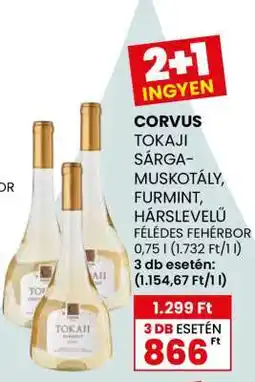 Spar Corvus Tokaji Sárga Muskotály, Furmint, Hárslevelű ajánlat