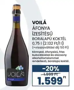 Spar VOILÁ Áfonya ízesítésű boralapú koktél ajánlat