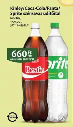 EcoFamily Kinley/Coca-Cola/Fanta/Sprite szénsavas üdítőital ajánlat