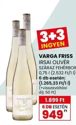 Spar Varga Friss Irsai Olivér ajánlat