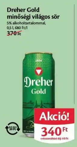 EcoFamily Dreher Gold minőségi világos sör ajánlat