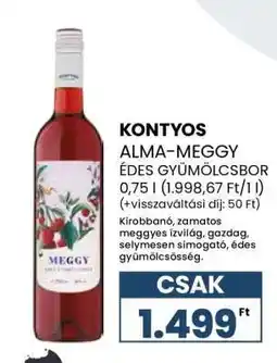 Spar KONTYOS ALMA-MEGGY ÉDES GYÜMÖLCSBOR ajánlat