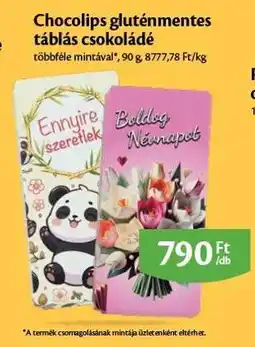 EcoFamily Chocolips gluténmentes táblás csokoládé ajánlat
