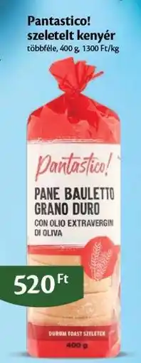 EcoFamily Pantastico! szeletelt kenyér ajánlat