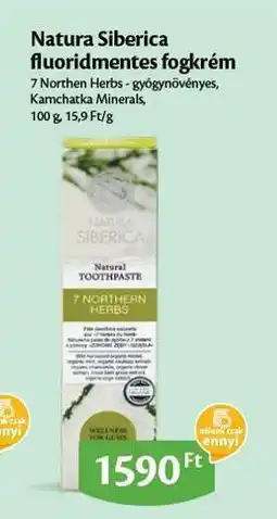 EcoFamily Natura Siberica fluoridmentes fogkrém ajánlat