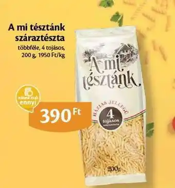EcoFamily A mi tésztánk száraztészta ajánlat