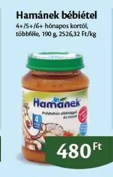 EcoFamily Hamánek bébiétel ajánlat