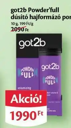 EcoFamily got2b Powder'full dúsító hajformázó por ajánlat