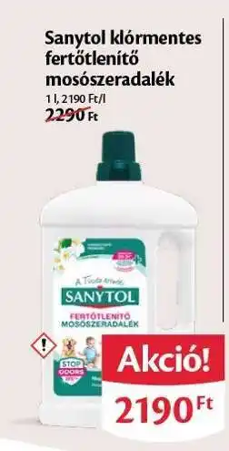 EcoFamily Sanytol klórmentes fertőtlenítő mosószeradalék ajánlat