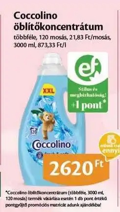 EcoFamily Coccolino öblítőkoncentrátum ajánlat