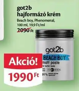 EcoFamily got2b hajformázó krém ajánlat