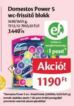 EcoFamily Domestos Power 5 WC-frissítő blokk ajánlat