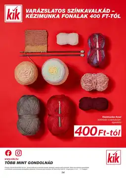Kik Kézimunka fonal ajánlat