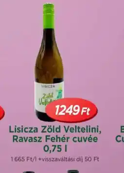 Real Lisicza Zöld Veltelini, Ravasz Fehér cuvée ajánlat