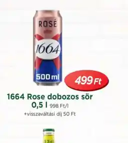 Real 1664 Rose dobozos sör ajánlat