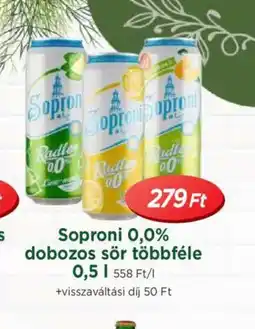 Real Soproni 0,0% dobozos sör ajánlat