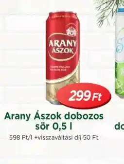 Real Arany Ászok dobozos sör ajánlat