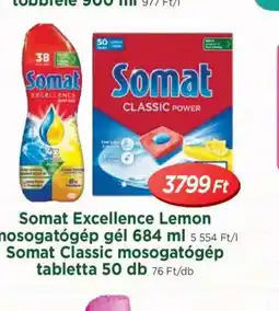Real Somat Excellence Lemon mosogatgép gél / Somat Classic mosogatgép tabletta ajánlat