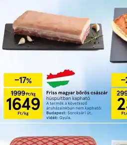 Tesco Friss magyar bőrös császár ajánlat