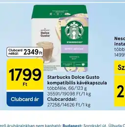 Tesco Starbucks Dolce Gusto kompatibilis kávékapszula ajánlat