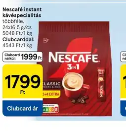 Tesco Nescafé instant kávéspecialitás ajánlat