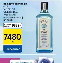 Tesco Bombay Sapphire gin ajánlat
