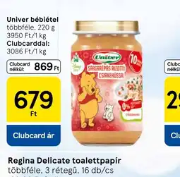 Tesco Univer bébiétel ajánlat