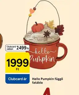 Tesco Hello Pumpkin függő fatábla ajánlat