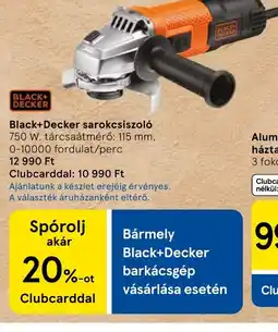 Tesco Black+Decker sarokcsiszol ajánlat